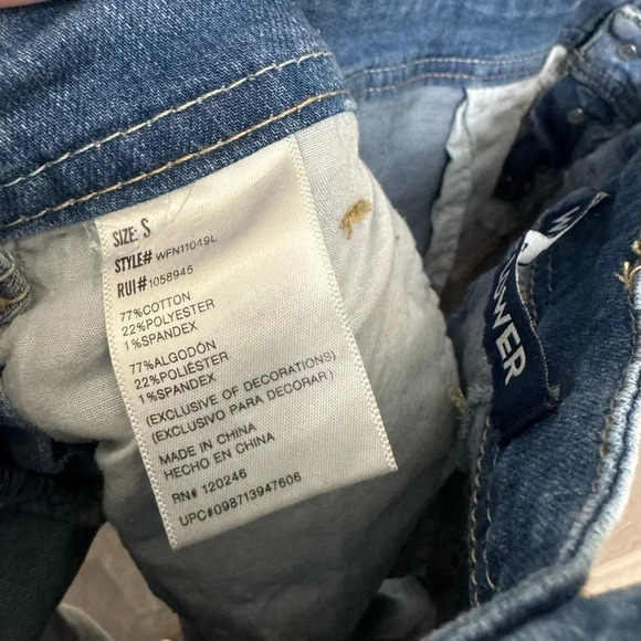 WALLFLOWER | Denim Jeans Overall Shorts Small - Picture 5 of 10